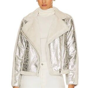 Adrienne Landau Moonstone Faux Shearling Jacket XL